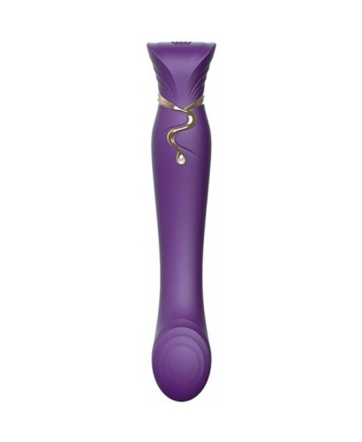 Zalo Queen G-Spot Pulse Wave Vibe - Премиальный вибратор для точки G с функцией нагрева, 21,5х3,5 см (фиолетовый)